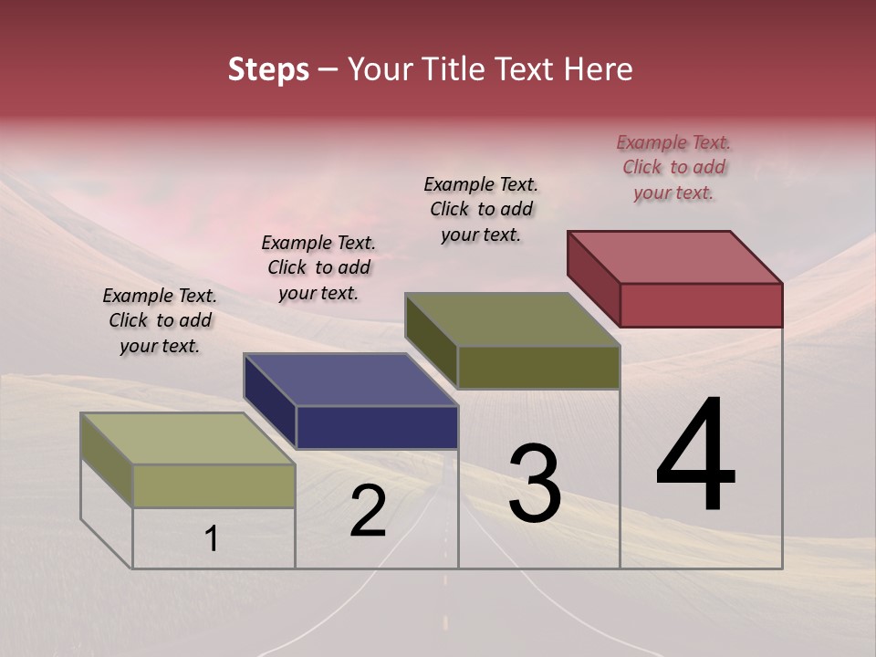Straight Moon Drive PowerPoint Template