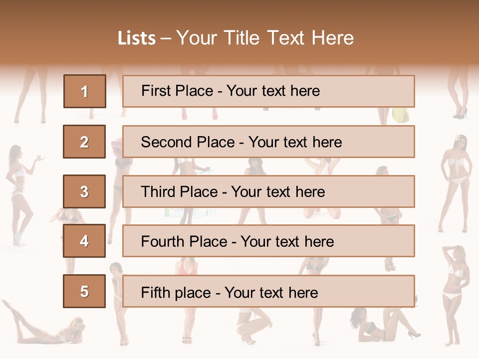 Isolated Young White PowerPoint Template