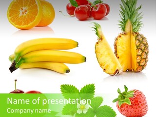 Fruit Yellow Collection PowerPoint Template