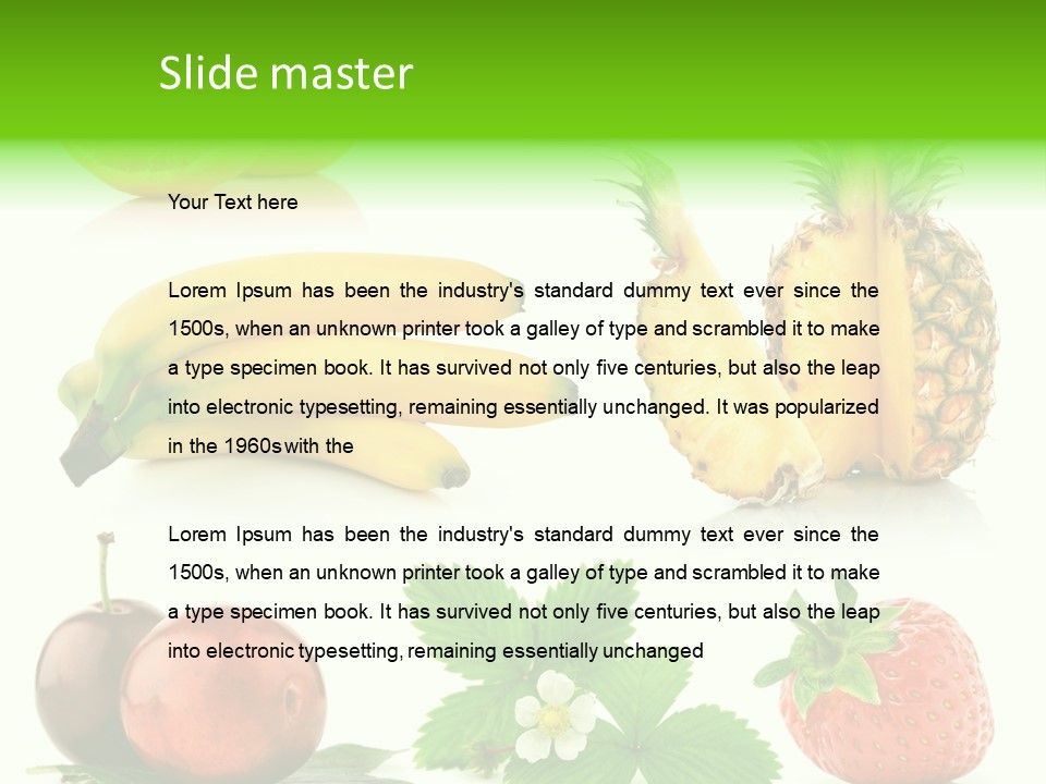 Fruit Yellow Collection PowerPoint Template