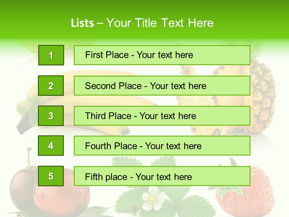 Fruit Yellow Collection PowerPoint Template