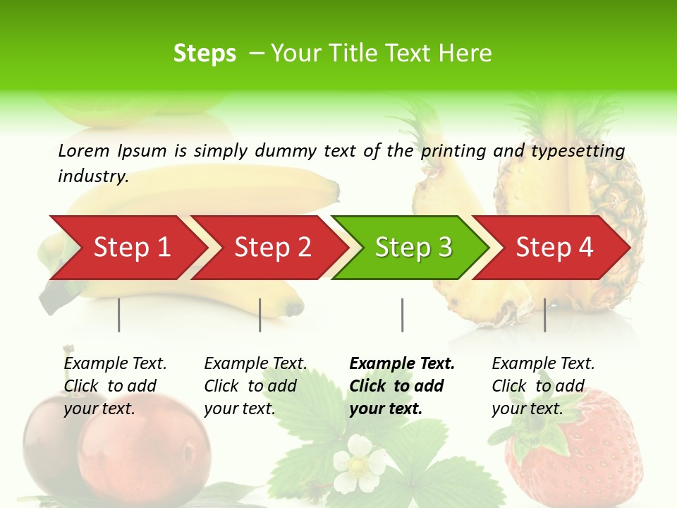 Fruit Yellow Collection PowerPoint Template