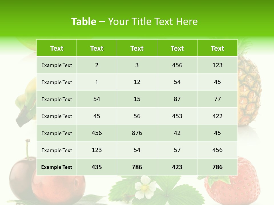 Fruit Yellow Collection PowerPoint Template