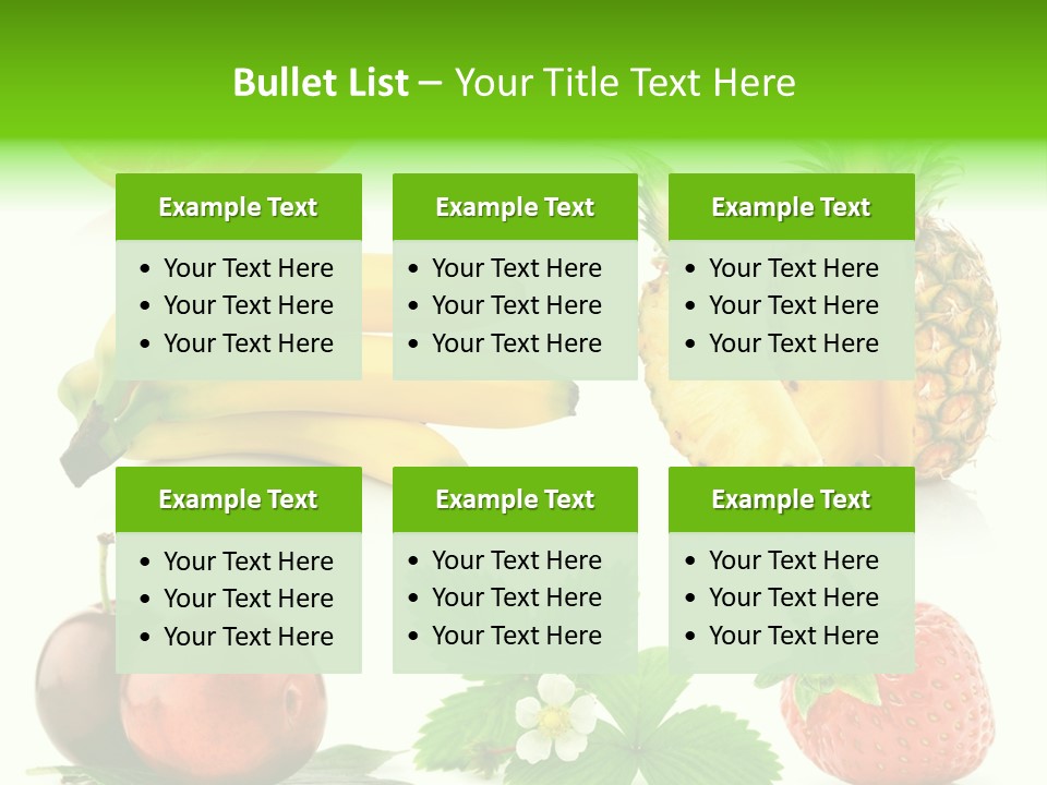 Fruit Yellow Collection PowerPoint Template