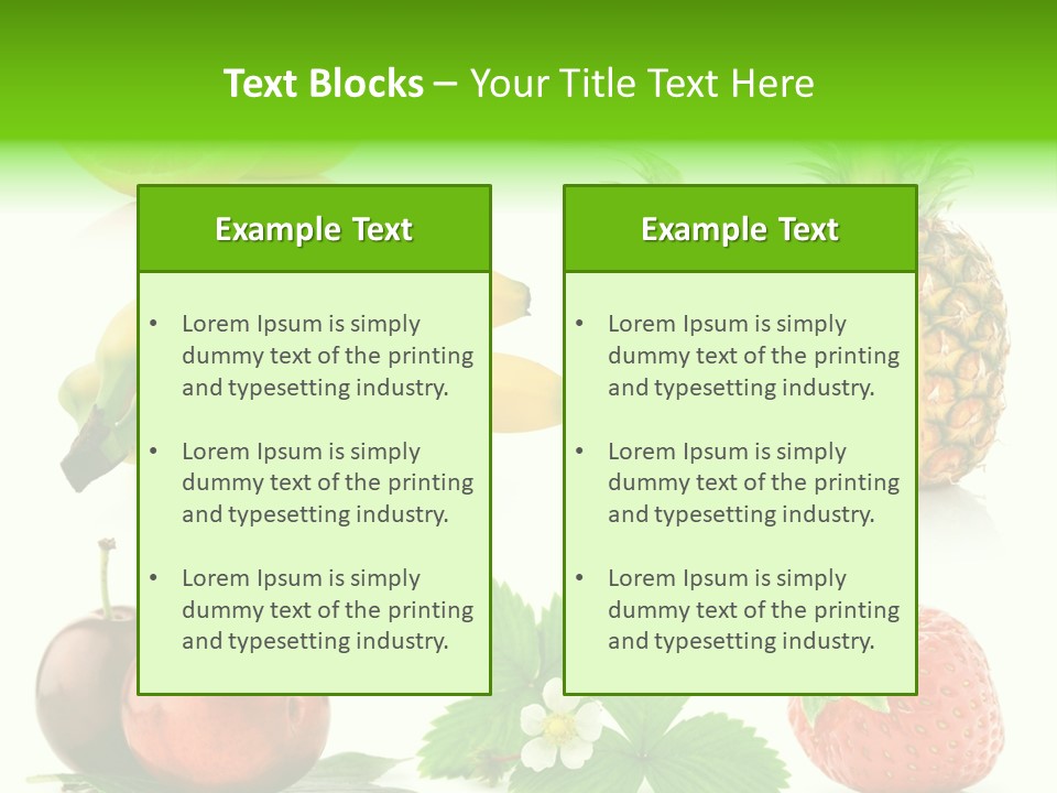 Fruit Yellow Collection PowerPoint Template