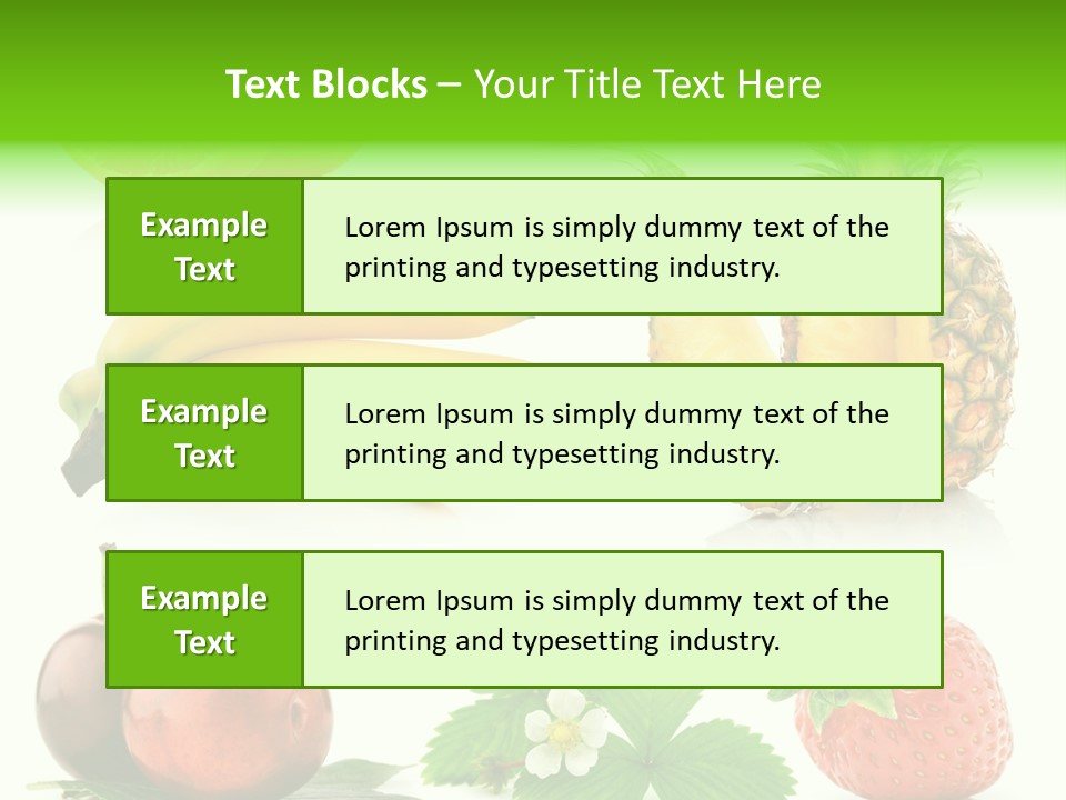 Fruit Yellow Collection PowerPoint Template