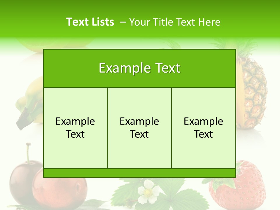 Fruit Yellow Collection PowerPoint Template