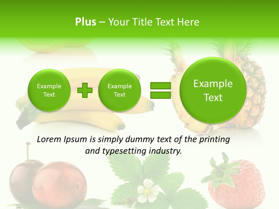 Fruit Yellow Collection PowerPoint Template