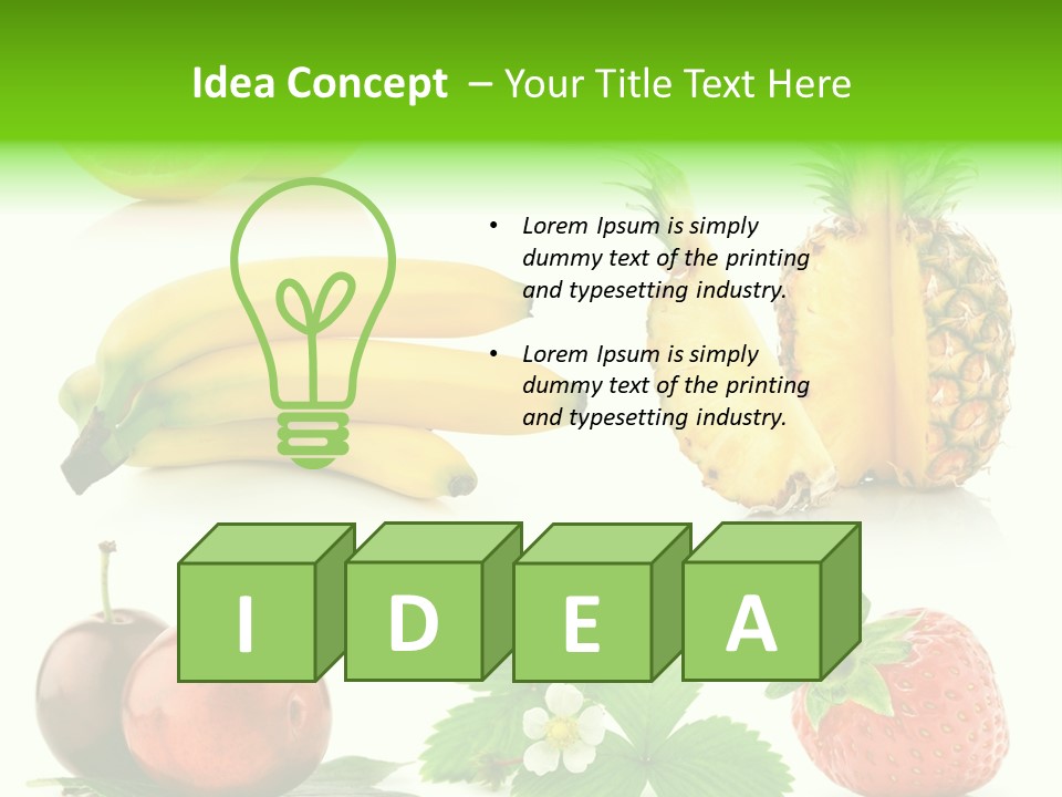 Fruit Yellow Collection PowerPoint Template