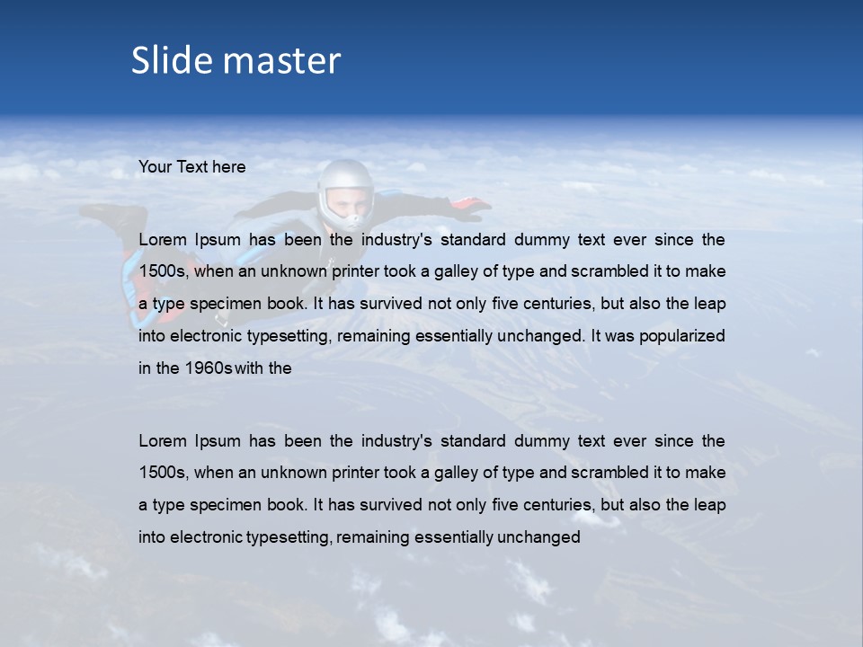 Haze Sport Fly PowerPoint Template