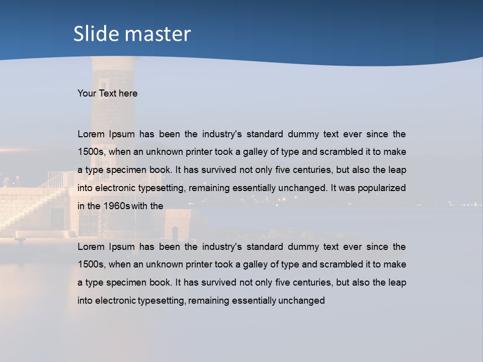 Waves Spotlight Tourism PowerPoint Template