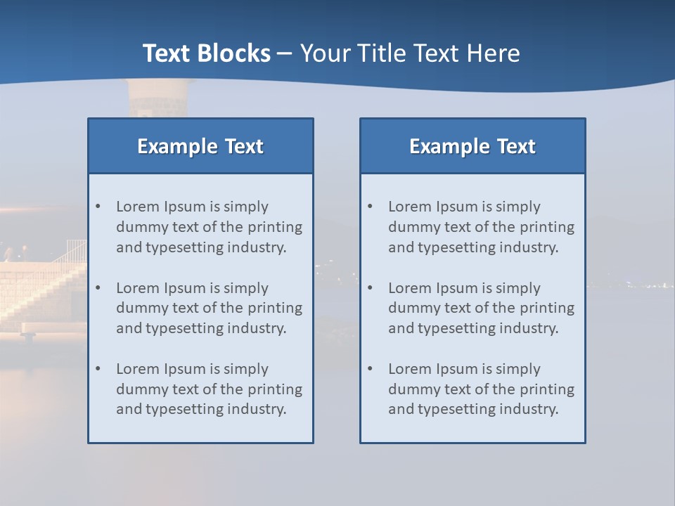 Waves Spotlight Tourism PowerPoint Template