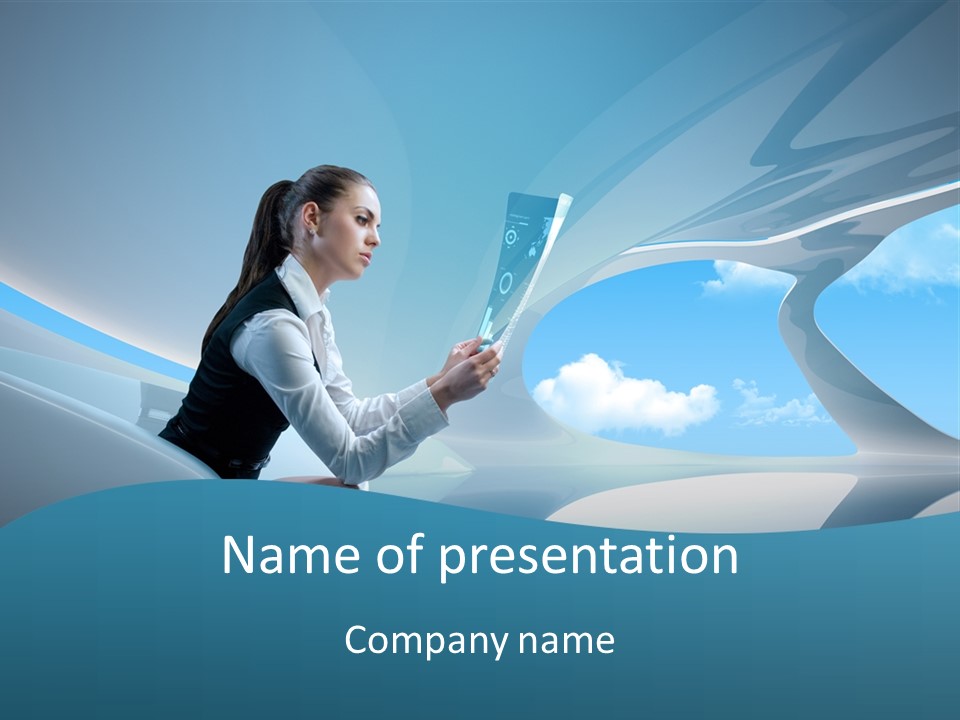 Virtual Digital Reading PowerPoint Template