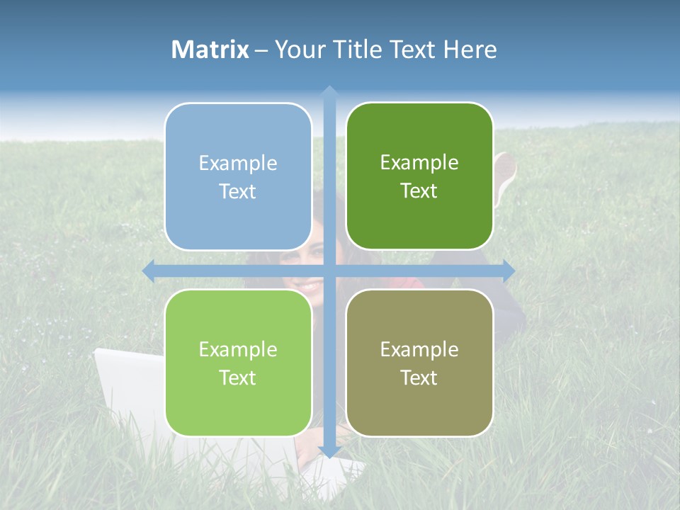 Woman Smile Field PowerPoint Template