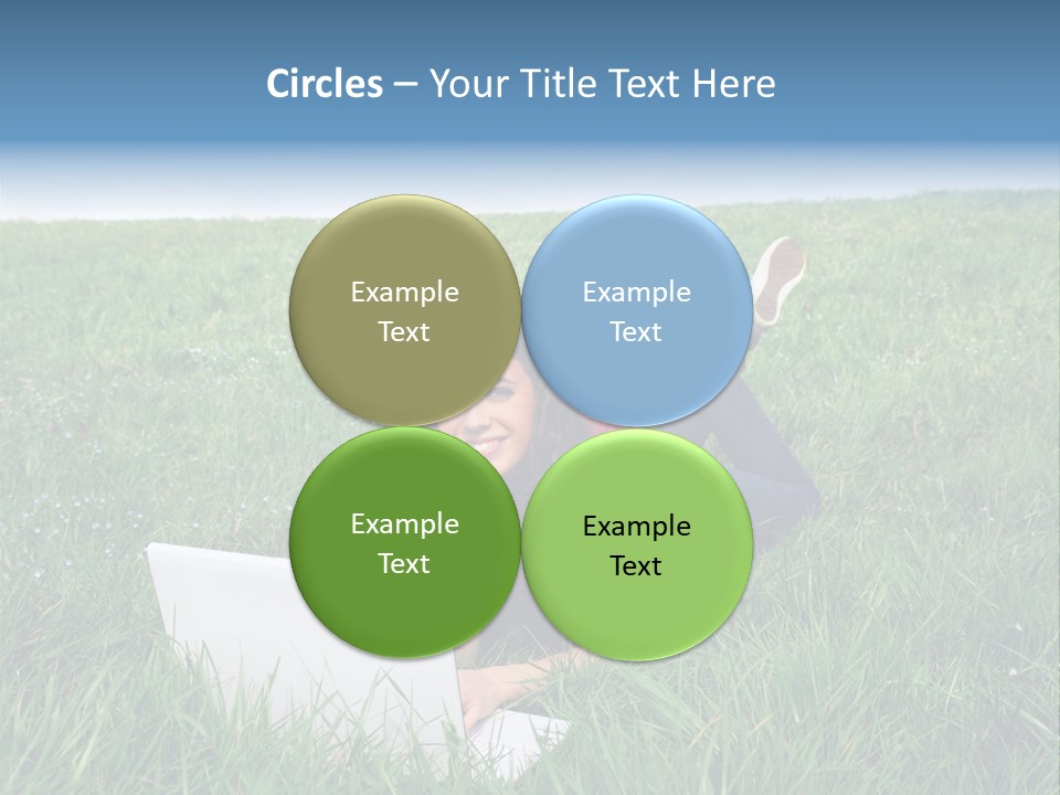 Woman Smile Field PowerPoint Template