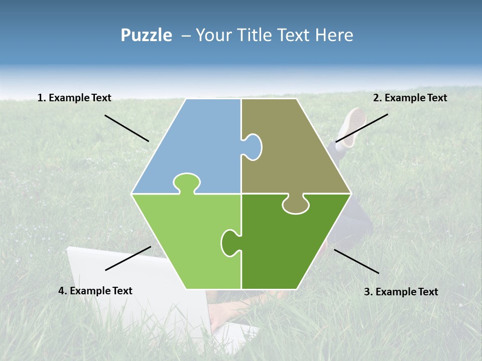 Woman Smile Field PowerPoint Template