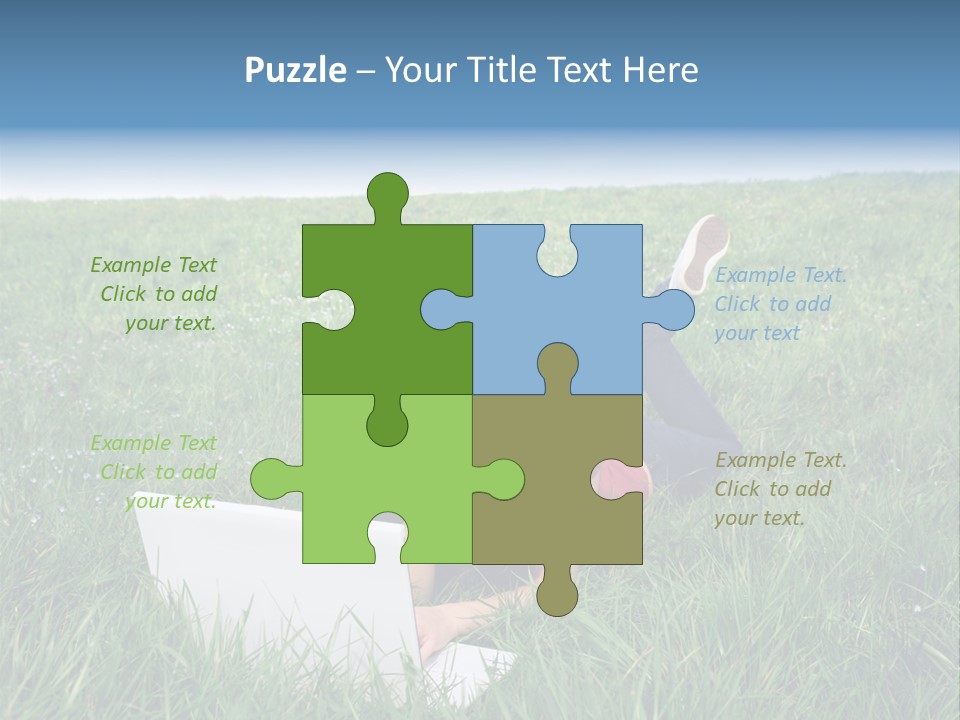 Woman Smile Field PowerPoint Template