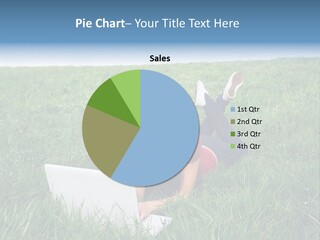 Woman Smile Field PowerPoint Template