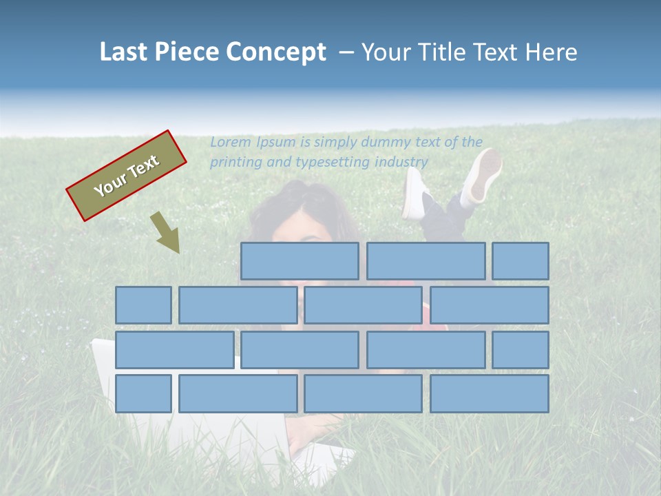 Woman Smile Field PowerPoint Template