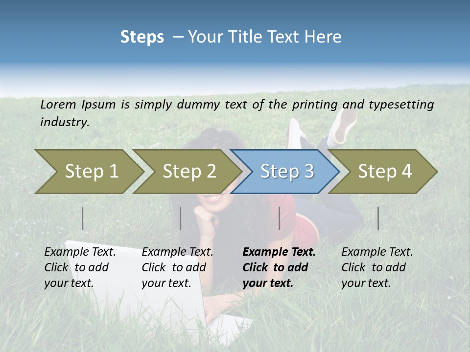 Woman Smile Field PowerPoint Template