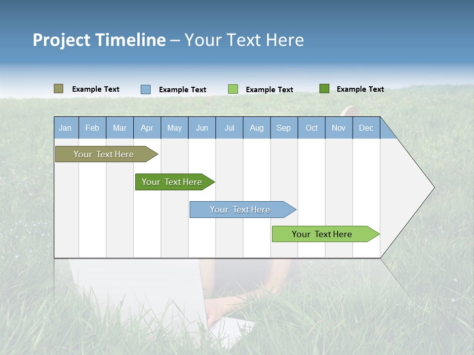 Woman Smile Field PowerPoint Template