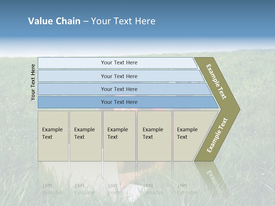 Woman Smile Field PowerPoint Template