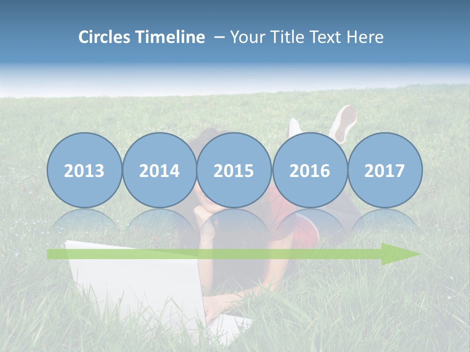 Woman Smile Field PowerPoint Template