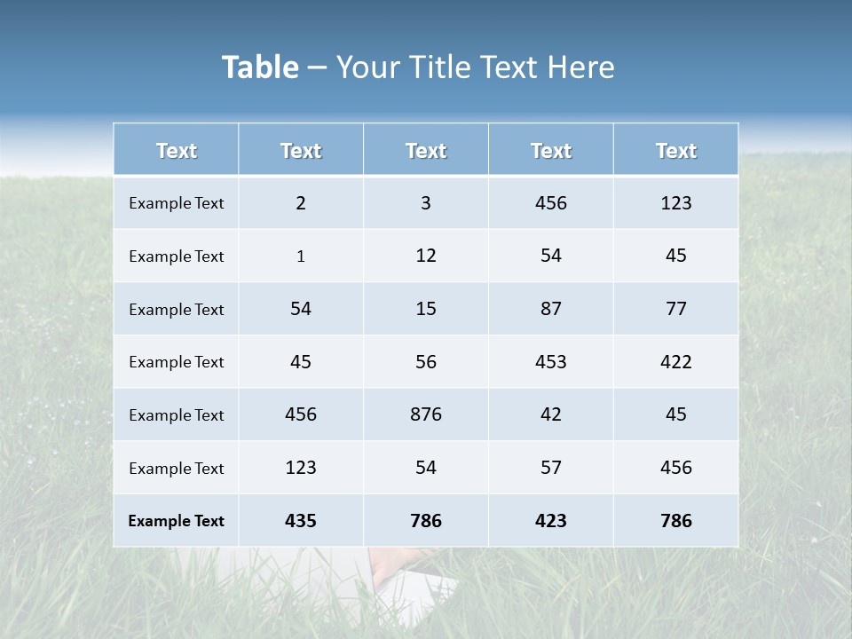 Woman Smile Field PowerPoint Template