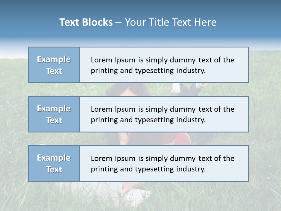 Woman Smile Field PowerPoint Template