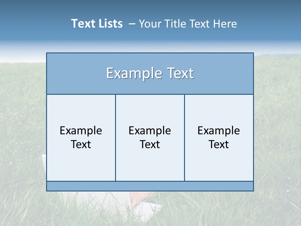 Woman Smile Field PowerPoint Template