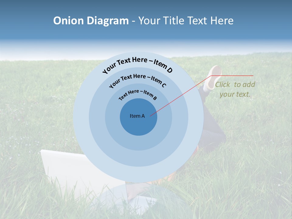 Woman Smile Field PowerPoint Template