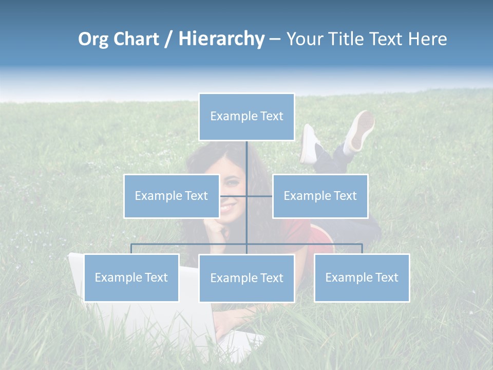 Woman Smile Field PowerPoint Template