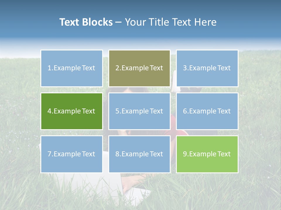 Woman Smile Field PowerPoint Template