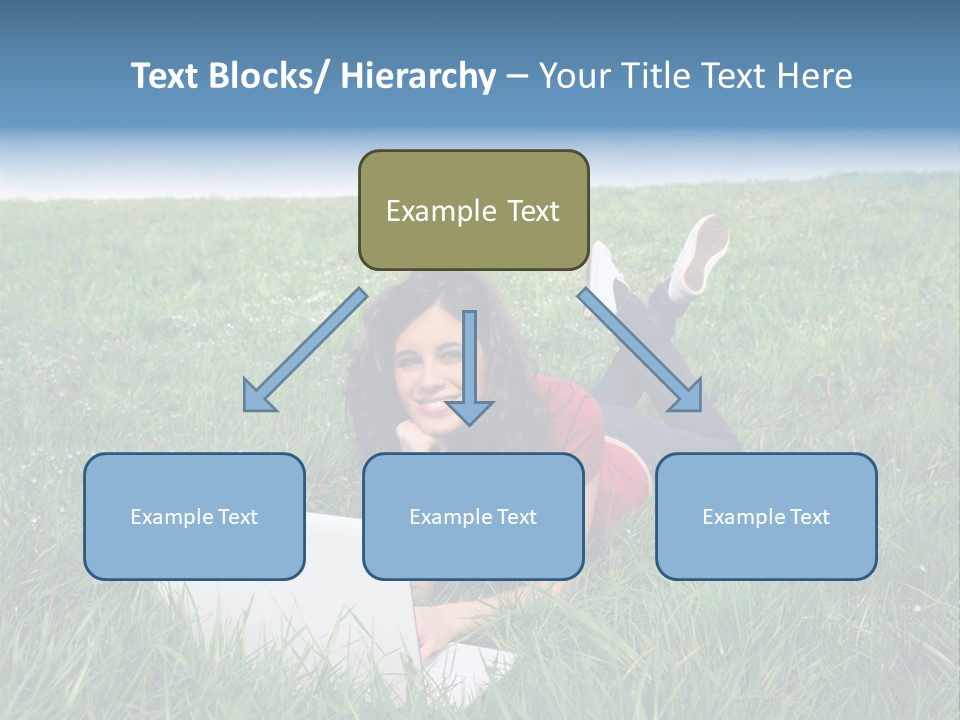 Woman Smile Field PowerPoint Template