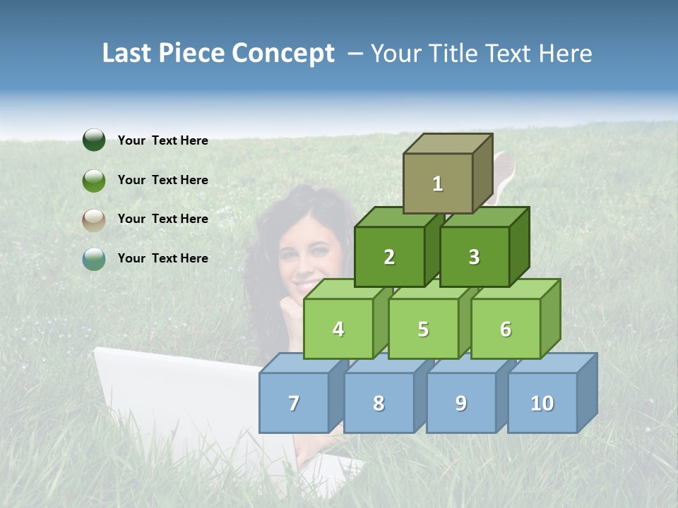 Woman Smile Field PowerPoint Template