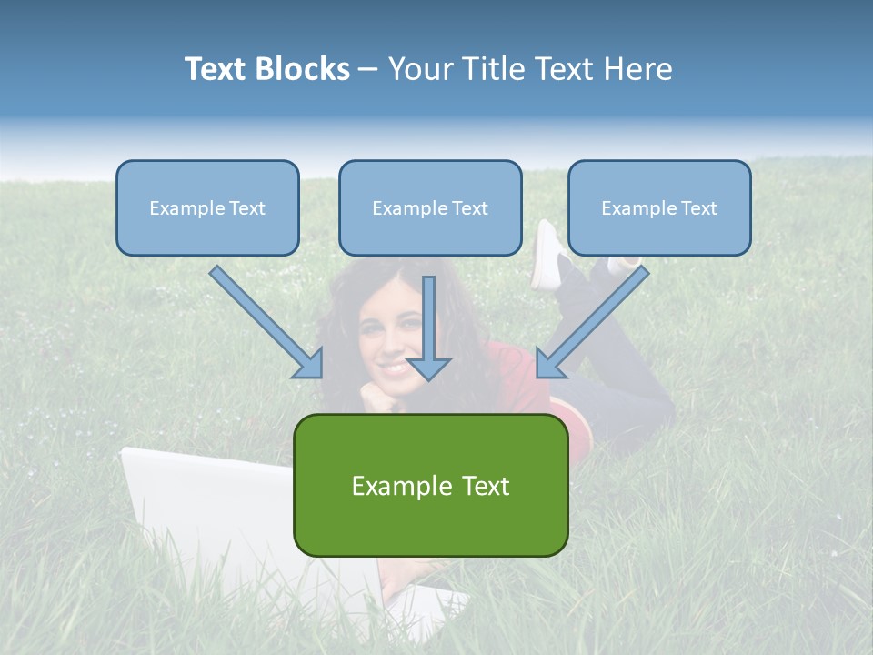 Woman Smile Field PowerPoint Template