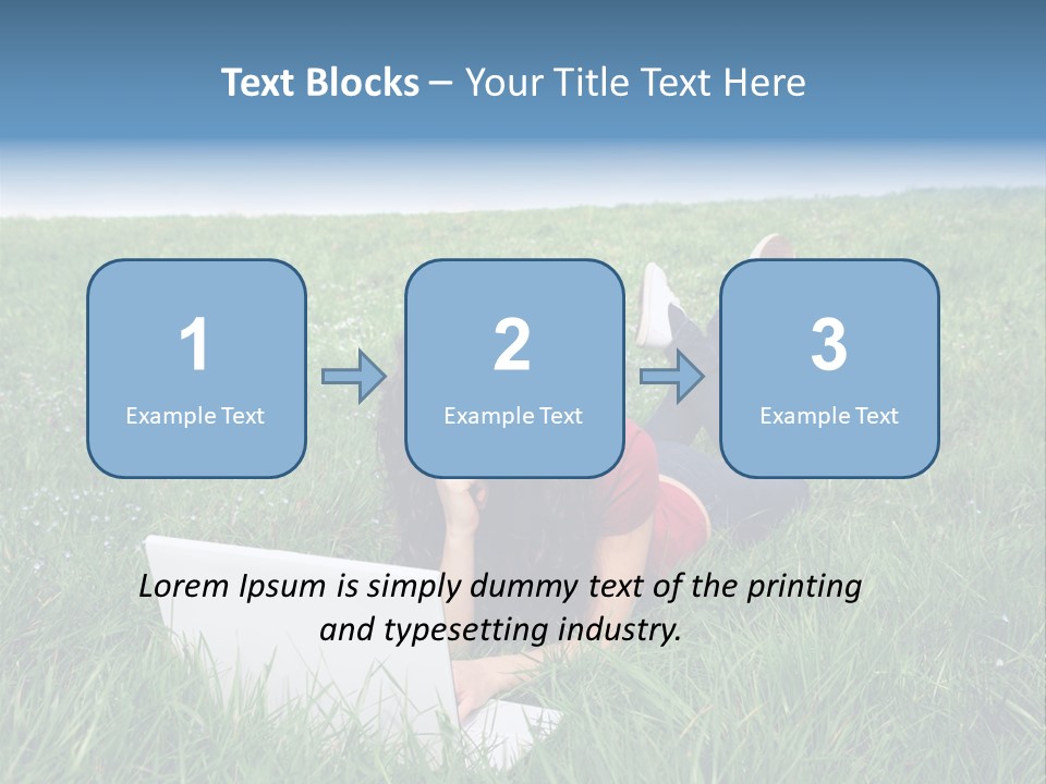 Woman Smile Field PowerPoint Template