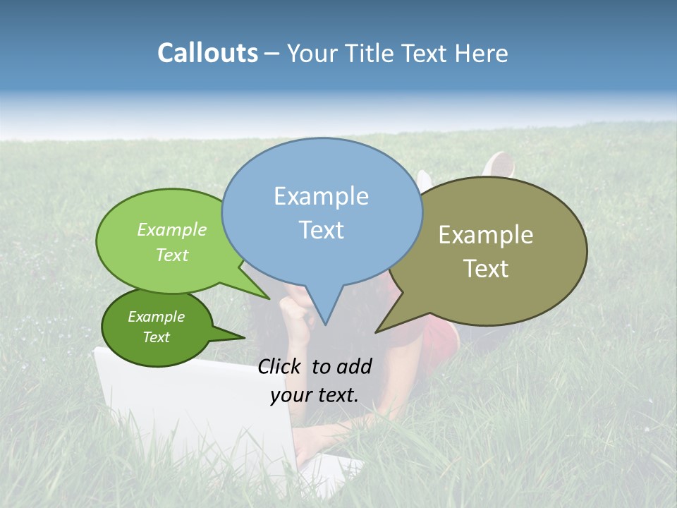 Woman Smile Field PowerPoint Template
