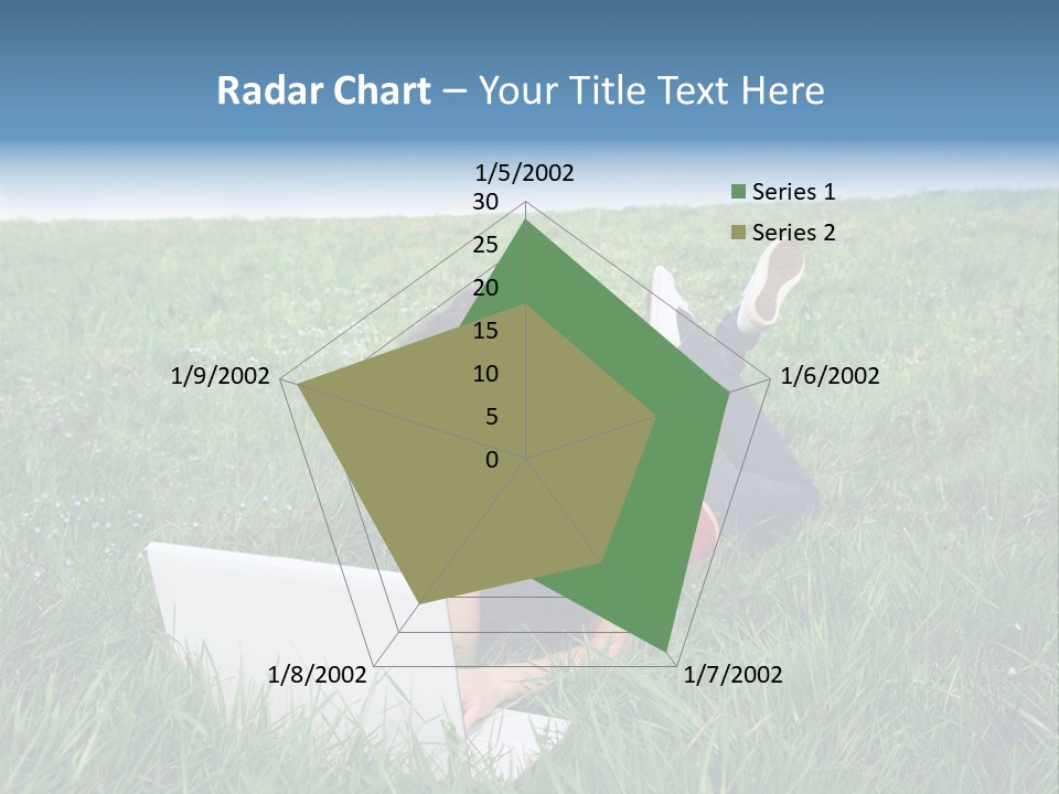 Woman Smile Field PowerPoint Template