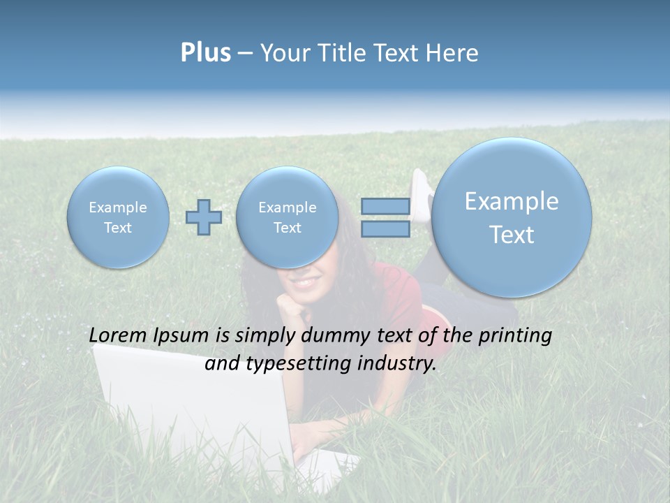 Woman Smile Field PowerPoint Template