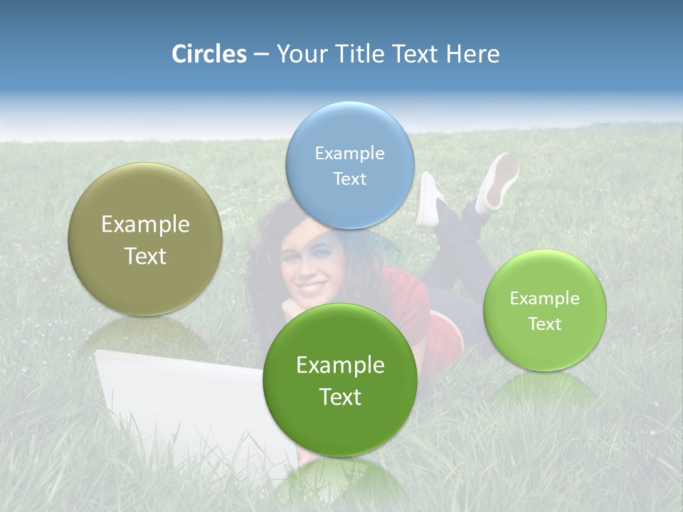 Woman Smile Field PowerPoint Template
