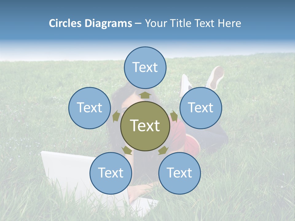 Woman Smile Field PowerPoint Template