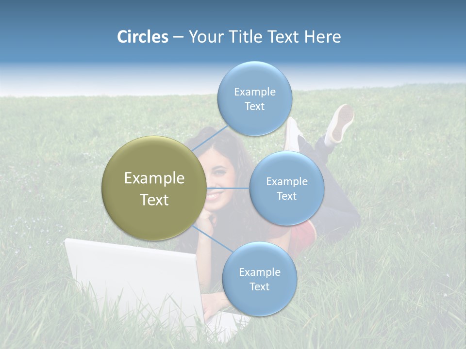 Woman Smile Field PowerPoint Template