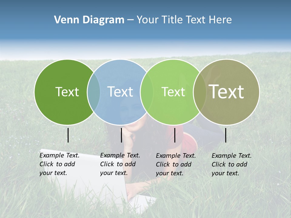 Woman Smile Field PowerPoint Template