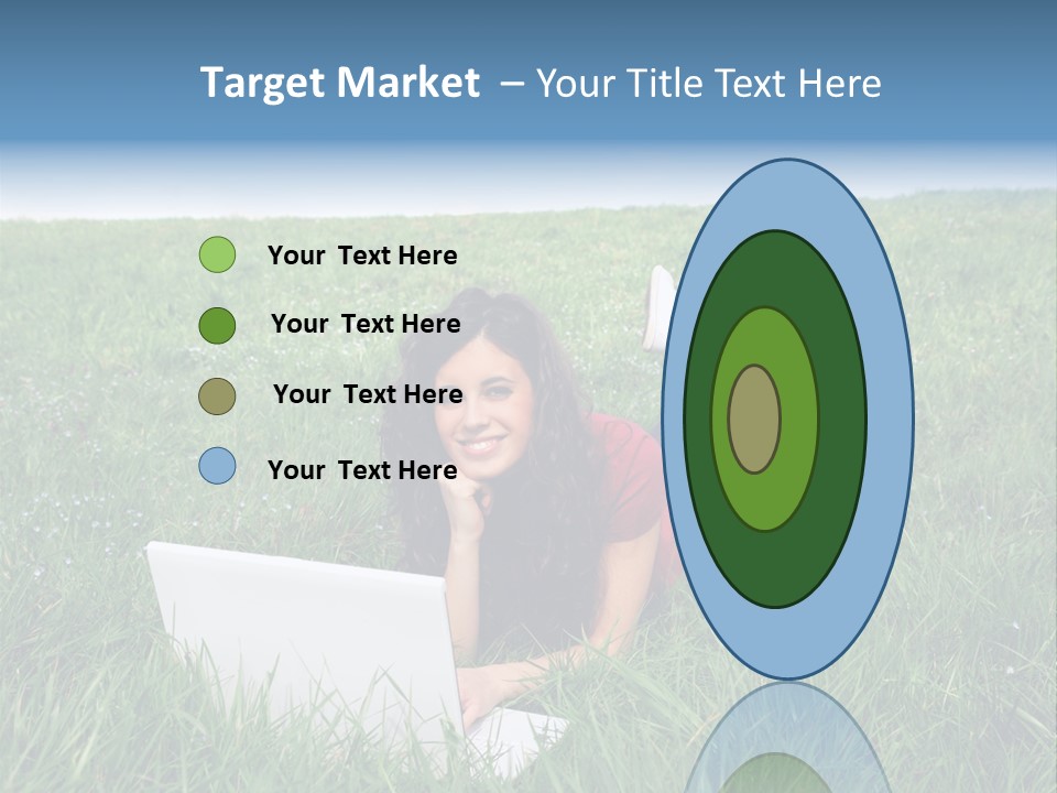 Woman Smile Field PowerPoint Template