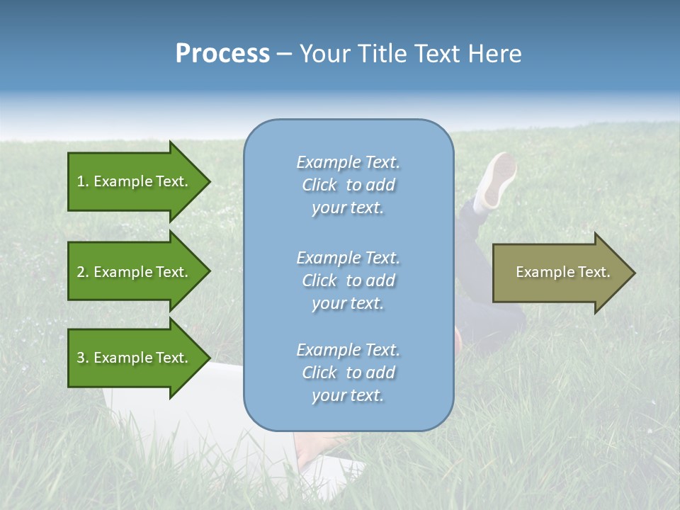Woman Smile Field PowerPoint Template