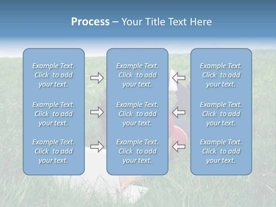 Woman Smile Field PowerPoint Template