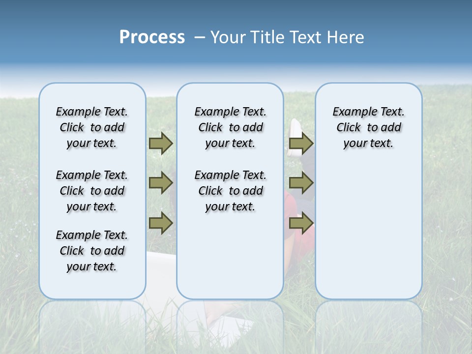 Woman Smile Field PowerPoint Template