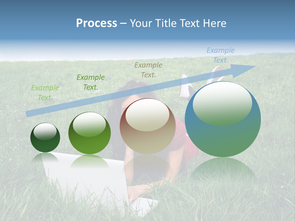 Woman Smile Field PowerPoint Template