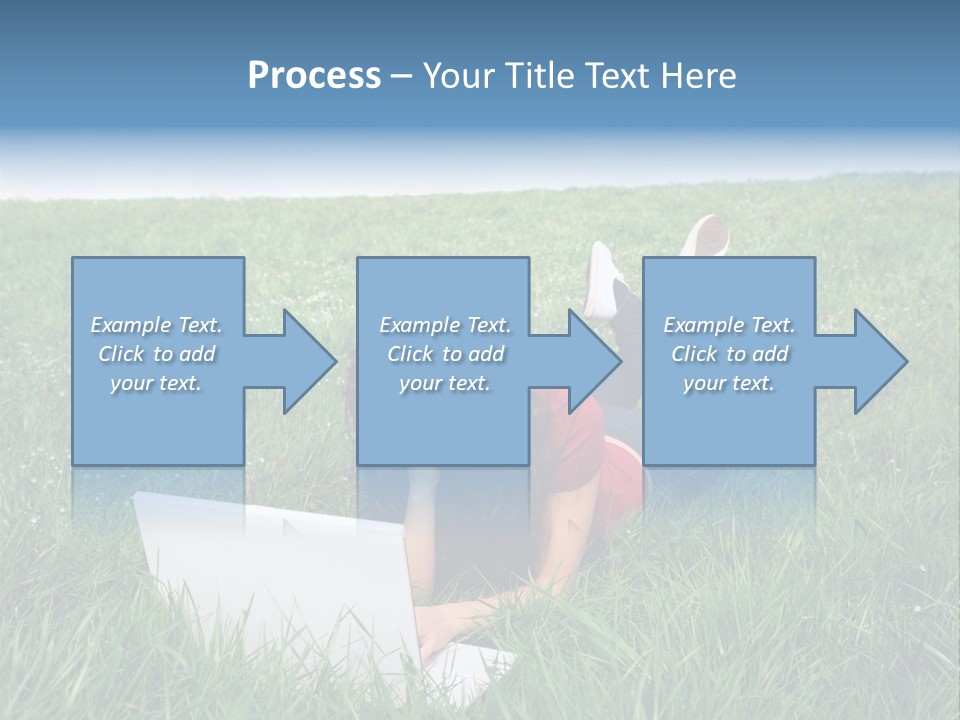 Woman Smile Field PowerPoint Template